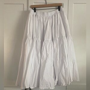 Etsy Custom White Cotton Skirt Size XL